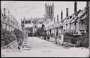 Wells Cathedral Vicar's Close Postcard Vintage 1904