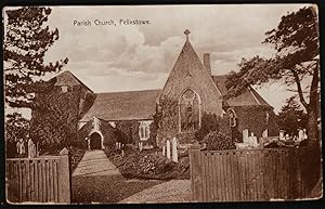 Felixstowe Postcard Vintage 1914 Parish Church Real Photo