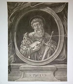Portrait of St. Paul. "S. Paulus. Ego recipiam vos: et ero vobis in patrem, et vos eritis mihi in...