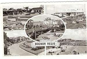 Bognor Regis Vintage 1957 Postcard Waterloo Gardens Aldwick