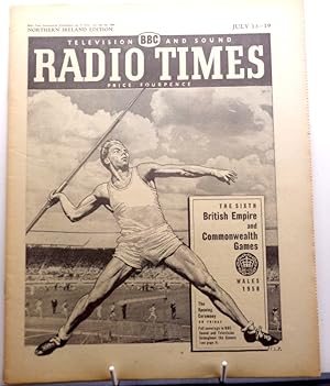 Radio Times. Northern Ireland Edition, July 13th-19th. 1958 British Empire and Commonwealth Games...