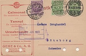 Dresden Calmonal Tannyl Ureabromin Sedativum Gehe & Co 1923 Swiss Postcard