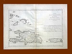 L'Isle De ST DOMINGUE et celle de PORTO - RICO. Atlas Encyclopédique contenant la géographie anci...