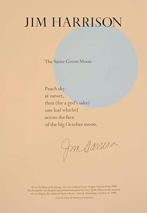 Same Goose Moon (Signed Broadside)