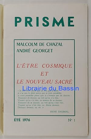 Prisme n°1 Malcolm de Chazal André Georget L'être cosmique et le nouveau sacré