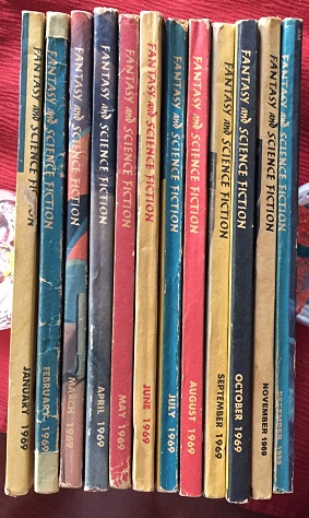 The Magazine of Fantasy and Science Fiction January through December 1969, (12 issues)