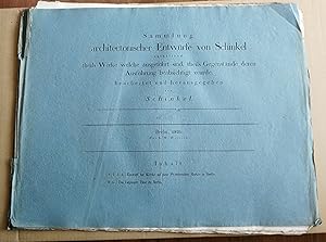 Schinkel: 18 Mappen. Hefte 1. - 18. 1. Heft, 1819 -18. Heft 1831 noch17 Heften Entwürfe gestochen...