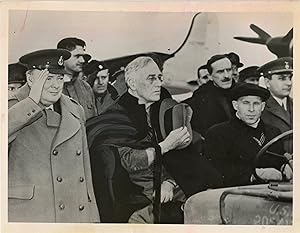 A 1961 ABC television network reprint of a February 1945 image of U.S. President Franklin D. Roos...