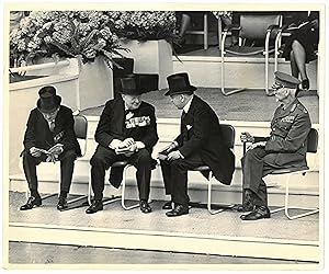 An original press photograph capturing leaders of the Empire - Prime Minister Clement Attlee, for...