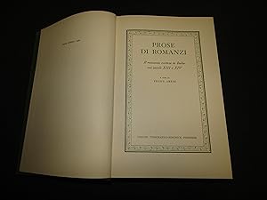 Prose di romanzi. Il romanzo cortese in Italia nei secoli XIII e XIV. a cura di Felice Arese. UTE...