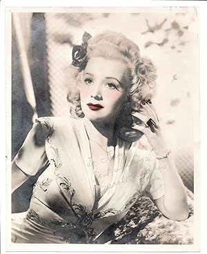 VINTAGE HAND-TINTED PHOTOGRAPH SIGNED BY CAROLE LANDIS