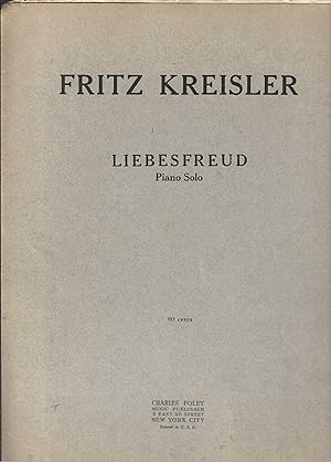 Fritz Kreisler Liebesfreud Piano Solo Sheet Music (Alt-Wiener Tanzweifen) 1911
