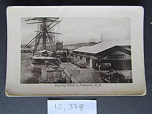 Shipping wheat at Fremantle, W A - postcard