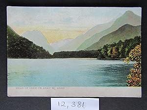 Head of Lake Te Anau, Mt Anau - postcard