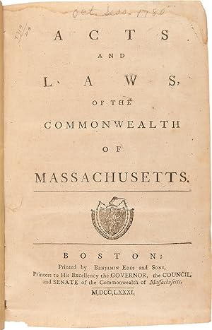 Acts and Laws, of the Commonwealth of Massachusetts