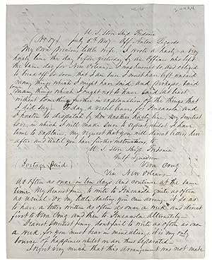 [Autograph letter, signed, from a sailor to his wife during the Mexican-American War]