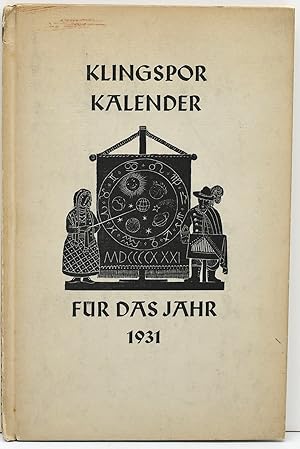[SPECIAL PRESS] KALENDER FUR DAS JAHR 1931: MIT EINER AUSWAHL VON SINNGEDICHTEN