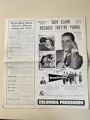 Because They're Young Pressbook 1960 Dick Clark, Tuesday Weld, Michael Callan
