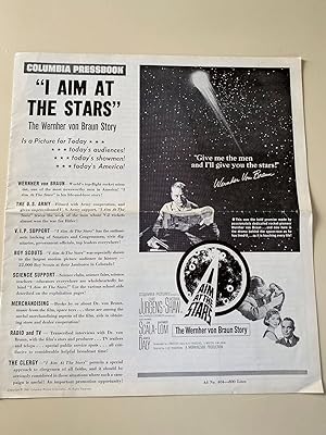 I Aim at the Stars Pressbook 1960 Curd Jurgens, Victoria Shaw, Gia Scala