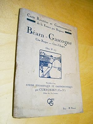 Carte routière et gastronomique de la France par régions Béarn Gascogne Côte Basque Côte d'Argent...