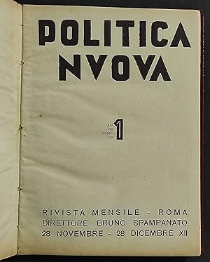 Politica Nuova - Rivista Mensile - Nov.-Dic. XII - Anno Secondo - 1