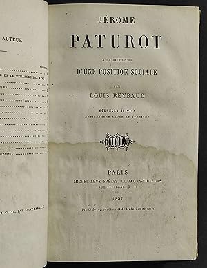 Jerome Paturot a la Recherche d'Une Position Sociale - L. Reybaud - 1857