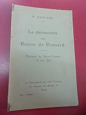 La découverte des restes de Ronsard Prieuré de Saint-Cosme 10 mai 1933.