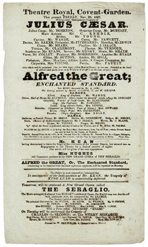 Theatre-Royal, Covent Garden. This present Friday, Nov. 23, 1827, will be acted Shakespeare's tra...