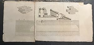 [Two antique prints, etchings, Piranesi] Sezione di uno de' Cunei del Teatro di Marcello corrispo...