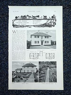 BRACKETTS St Albans, designed by John C Rogers, complete 2 page original article from 1927 Countr...