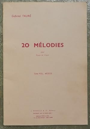 20 mélodies. Pour piano et chant. 3 ème vol. Mezzo.
