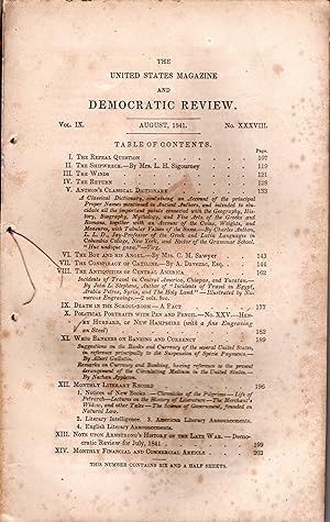 The United States Magazine and Democratic Review August, 1841 (Accompanied by Monthly Literary...