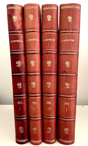 L'Illustration [4 bound volumes of issues from 1915 and 1916: World War I]