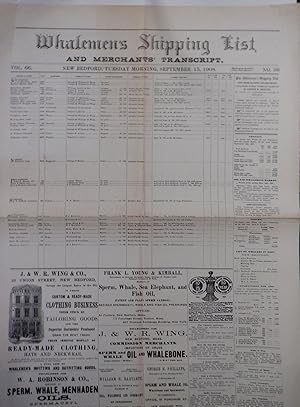 Whalemen's Shipping List, and Merchants' Transcript. Tuesday Morning, September 15, 1908