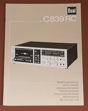 Bedienungsanleitung - Dual C839 RC