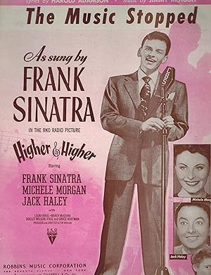 The Music Stopped - Frank Sinatra Cover - From Higher and Higher - Vintage Sheet Music