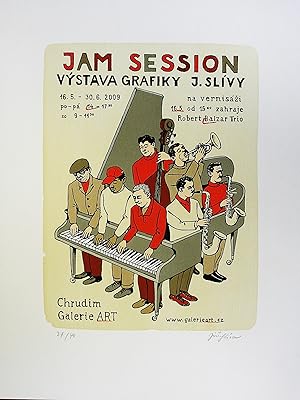 JIRI SLIVA: "Jam Session", Original Lithograph by Jiri Sliva. 27/40 edition signed by the artist....