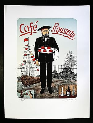 JIRI SLIVA: "Café Rousseau", Original Lithograph by Jiri Sliva. 24/65 edition signed by the artis...