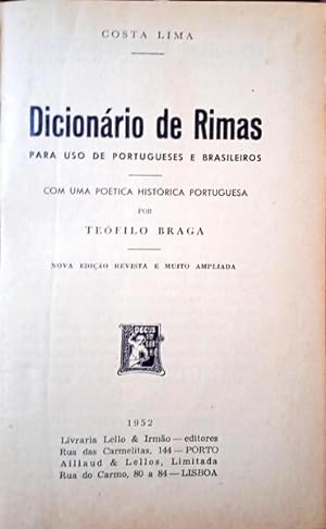 DICIONÁRIO DE RIMAS.