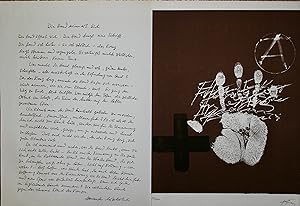 ANTONI TAPIES: original lithograph signed by the artist - 24/200 edition, 38 x 55 cm LITHOGRAPH