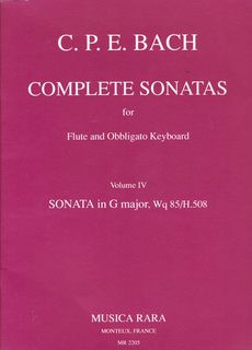 C.P.E. Bach - Complete Sonatas for Flute and Obbligato Keyboard Instrument- Sonata in G Major WQ8...