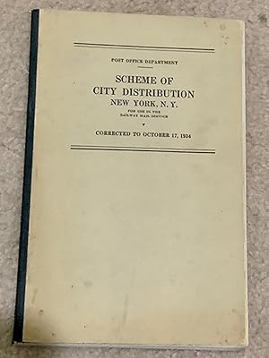 Scheme of City Distribution New York, N.Y. For Use In The Railway Mail Service: Corrected to Octo...