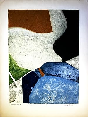 MAX PAPART: Untitled Original color etching "epreuve d'artiste", signed by the artist - 56 x 76 c...