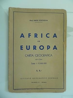 AFRICA ED EUROPA Carta Geografica ad 8 colori Scala 1: 12.500.00