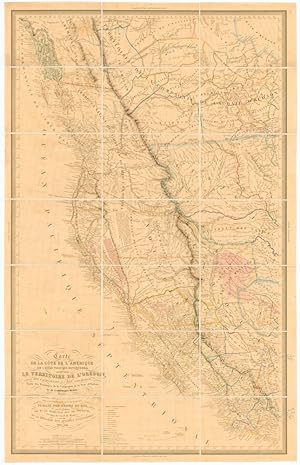 Carte de la Cote de L Amérique sur l Océan Pacifique Septentrional le Territoire de l Orégon, les...