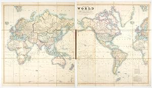 Map of the World on Mercator s Projection showing the Discoveries at the North Pole and the New S...