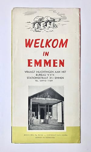 [Drenthe, Emmen] Emmen het mooie dorp op de Hondsrug, Welkom in Emmen, gedrukt in Nederland, 4 pp.