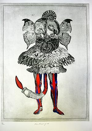 JAN SVANKMAJER:" Z Cyklu Prirodopis", Original colour etching signed by the artist - 11/21 editio...