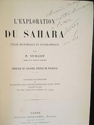 L'Exploration du SAHARA Étude historique et géographique.