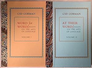 Word For Word and At Their Word: Essays on the Arts of Language Volume 1 and 2--Signed, Binder's ...